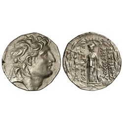 Tetradracma. - 138-128 a.C. - ANTÍOCO VII. - REINO SELÉUCIDA. - Anv.: Cabeza diademada a derecha. Re