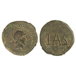 Cuadrante. - LASTIGI. - Anv.: Cabeza masculina con casco a derecha. Rev.: LAS entre líneas dentro de