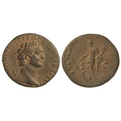 As. - 81-96 d.C. - DOMICIANO. - Anv.: (IMP. CAES.) DOMIT. AVG. GERM. COS. XVI CENS. PER. P. P. Cabez