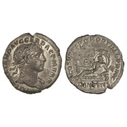 Denario. - Acuñada el 103-111 d.C. - TRAJANO. - Anv.: IMP. TRAIANO AVG. GER. DAC. P. M. TR. P. Busto