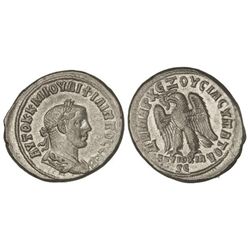 Tetradracma. - 247-249 d.C. - FILIPO II. - SIRIA. - Anv.: Busto laureado a derecha. Rev.: Águila en
