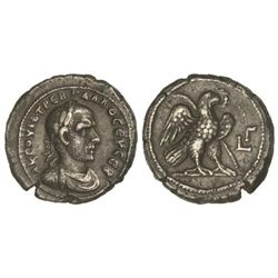 Tetradracma. - 251-253 d.C. - TREBONIANO GALO. - EGIPTO. - Anv.: Busto laureado a derecha. Rev.: Águ