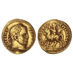 Áureo. - Acuñada el 312 d.C. - LICINIO. - Anv.: LICINIVS P. F. AVG. Busto laureado a derecha. Rev.: