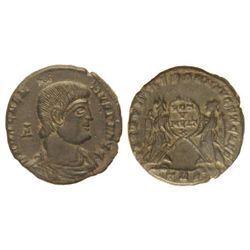 Centenional -. Acuñada el 350-353 d.C. - MAGNENCIO. - Anv.: D.N. MAGNETIVS P. F. AVG. Busto a derech