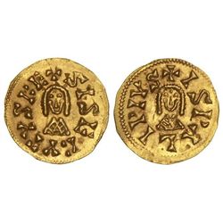 Triente. - SISEBUTO (612-621). - ISPALI (Baética). - Anv.: SISEBVTVS RE. Rev.: ISPLI PIVS. AU. Mi