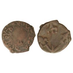 Pugesa. - LLEIDA. - Anv.: PV.gesA dceleydA. Leyendas con letra latina minúscula. RARA. Cru.VS-1470 v