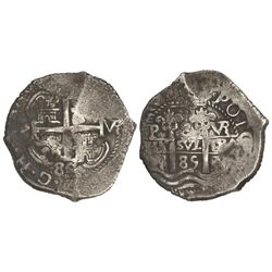 8 Reales. - 1685. - POTOSÍ. - V.R. - 36,84 grs. Dos fechas visibles. Cal-368. MBC/MBC+. - -