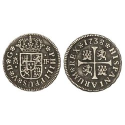 1/2 Real. - 1738. - MADRID. - J.F. - Cal-1800. MBC+. - -