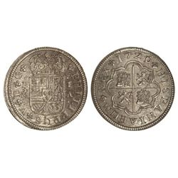 1 Real. - 1726/1. - MADRID. - A. - MAGNÍFICA. MUY RARA ASÍ. Cal-1531. SC. - -