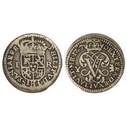 1 Real. - 1707. - SEGOVIA. - Y. - El 0 de la fecha pequeño. Pátina. Cal-1687. MBC. - -