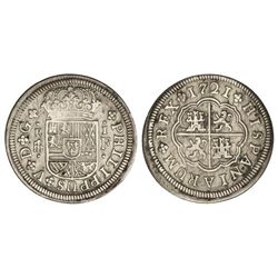 1 Real. - 1721. - SEGOVIA. - F. - (Rayas). Cal-1690. MBC. - -