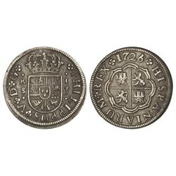 1 Real. - 1726/3. - SEVILLA. - J. - Pátina. Cal-1711. MBC+. - -