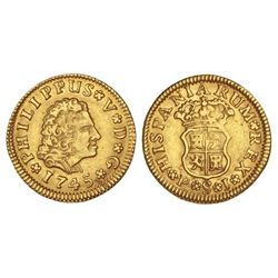 1/2 Escudo. - 1745. - SEVILLA. - P.J. - Cal-589. MBC+. - -