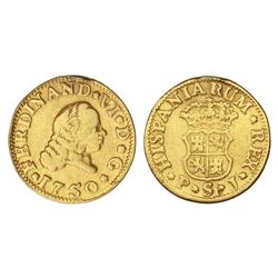 1/2 Escudo. - 1750. - SEVILLA. - P.J. - (Descolgada). Cal-263. MBC-. - -