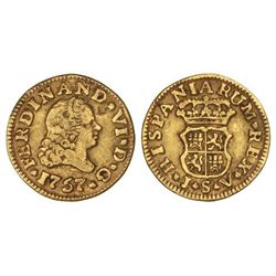 1/2 Escudo. - 1757. - SEVILLA. - J.V. - Cal-273. MBC-. - -