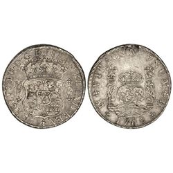 8 Reales. - 1768. - MÉXICO. - M.F. - 27,0 grs. Pátina. Columnario. (Golpecitos). Cal-908. MBC. - -