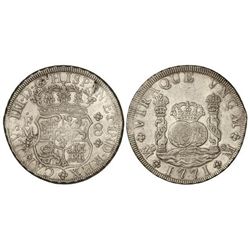 8 Reales. - 1771. - MÉXICO. - F.M. - 27,0 grs. Columnario. (Golpecitos). Cal-914. MBC. - -