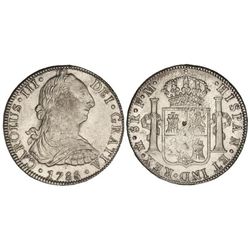 8 Reales. - 1788. - MÉXICO. - F.M. - Plata agria. (Leves rayitas y marca de punzón en reverso). Cal-