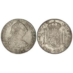 8 Reales. - 1778. - POTOSÍ. - P.R. - (Defecto de acuñación en fecha). Cal-979. EBC-. - -