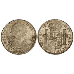 8 Reales. - 1779. - POTOSÍ. - P.R. - Restos de brillo. (Acuñación floja en parte). CCT-886. MBC+. -