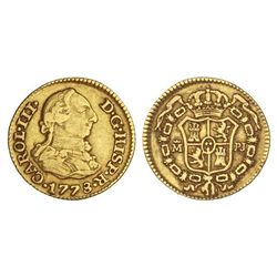 1/2 Escudo. - 1778. - MADRID. - P.J. - Cal-772. MBC. - -