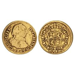 1/2 Escudo. - 1783. - MADRID. - J.D. - Cal-774. BC+. - -