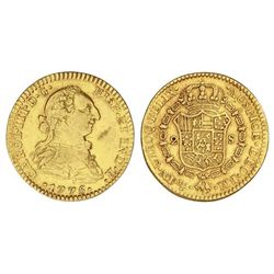 2 Escudos. - 1775. - MÉXICO. - F.M. - (Pequeños golpecitos). Cal-478. MBC-/MBC. - -