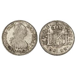 1/2 Real. - 1808. - POTOSÍ. - P.J. - (Pequeños golpecitos). Cal-1325. MBC. - -
