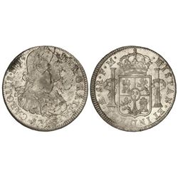 8 Reales. - 1795. - MÉXICO. - F.M. - (Pequeñas hojitas en anverso y acuñación algo floja en parte le