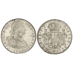 8 Reales. - 1803. - MÉXICO. - F.T. - Restos de brillo original. (Defectos en cordoncillo parte super