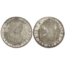 8 Reales. - 1804. - MÉXICO. - T.H. - Restos de brillo original. Cal-701. EBC-. - -