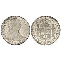 8 Reales. - 1808. - MÉXICO. - T.H. - Restos de brillo original. (Acuñación parcialmente floja). Cal-