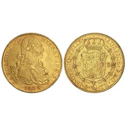 8 Escudos. - 1806. - MÉXICO. - T.H. - (Golpe en canto). Cal-61; XC-1042. EBC. - -