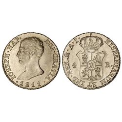4 Reales. - 1811. - MADRID. - A.I. - Brillo original. (Leves rayitas en anverso). Cal-55. EBC. - -