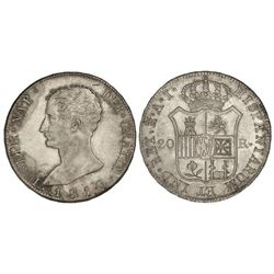 20 Reales. - 1810. - - MADRID. - A.I. - Águila grande. Pátina en anverso y brillo original en revers