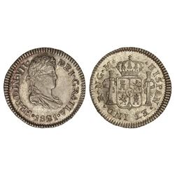 1/2 Real. - 1821. - GUATEMALA. - M. - Raya de ajuste en la cara. Cal-1294. SC. - -
