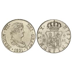 2 Reales. - 1831. - MADRID. - A.J. - Brillo original. (Leve hojita en la cara). Magnífica. Cal-934.