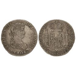 4 Reales. - 1808. - GUATEMALA. - M. - Busto de Fernando VII. Pátina. RARÍSIMA. Cal-723. MBC-. - -