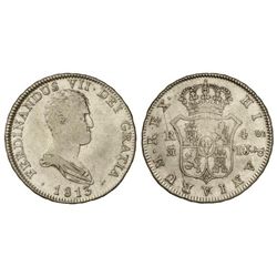 4 Reales. - 1813. - MADRID. - I.J. - Acuñación parcialmente floja, como es habitual en estas piezas.