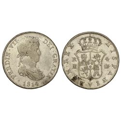 4 Reales. - 1814. - MADRID. - G.J. - (Leve oxidación en reverso). RARA. Cal-754. MBC-. - -