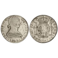 8 Reales. - 1811. - LIMA. - J.P. - Busto indígena. (Leves hojitas y rayitas). Cal-476. (MBC+). - -