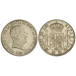 20 Reales. - 1822. - MADRID. - S.R. - Cal-516. MBC-. - -