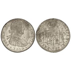 8 Reales. - 1809. - MÉXICO. - T.H. - Restos de brillo original. (Acuñación floja). Cal-539. EBC-. -