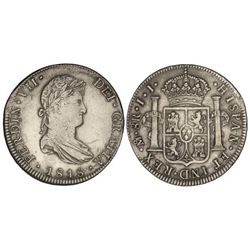 8 Reales. - 1818. - MÉXICO. - J.J. - Zonas de plata agria. Cal-561. MBC. - -