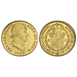 2 Escudos. - 1820. - SEVILLA. - C.J. - Cal-262. EBC-/EBC. - -