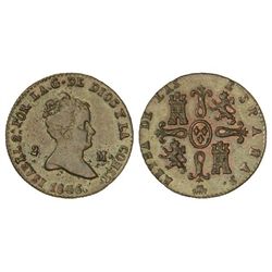2 Maravedís. - 1846. - SEGOVIA. - (Leves concreciones en anverso). (Cal-558). EBC. - -