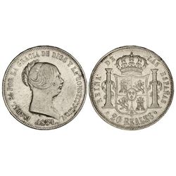 20 Reales. - 1854. - MADRID. - (Golpecitos). Cal-174. MBC. - -