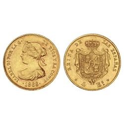 4 Escudos. - 1868 (*6-8). - MADRID. - (Leves rayitas). Cal-112. MBC+. - -