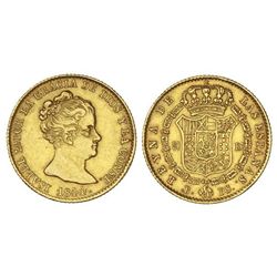 80 Reales. - 1844. - BARCELONA. - P.S. - (Leves golpecitos). Cal-62. MBC+. - -
