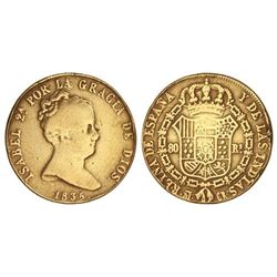 80 Reales. - 1835. - MADRID. - C.R. - (Descolgada. Rayitas en anverso). MBC-. - -